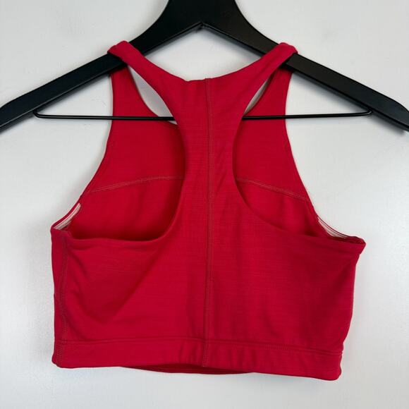 Outdoor Voices TechSweat High Neck Workout Crop Top Red - XS - Picture 3 of 5